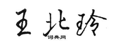 駱恆光王北玲行書個性簽名怎么寫