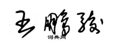 朱錫榮王鵬駿草書個性簽名怎么寫