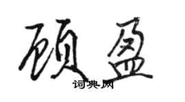 駱恆光顧盈行書個性簽名怎么寫