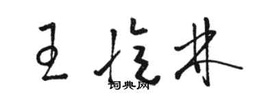 駱恆光王憶林草書個性簽名怎么寫