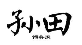 翁闓運孫田楷書個性簽名怎么寫