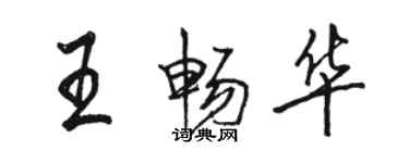 駱恆光王暢華行書個性簽名怎么寫