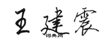 駱恆光王建震行書個性簽名怎么寫