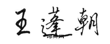 駱恆光王蓬朝行書個性簽名怎么寫