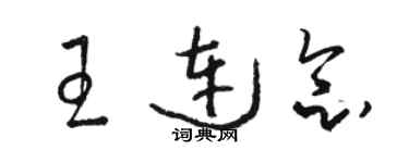 駱恆光王連念草書個性簽名怎么寫