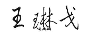 駱恆光王琳戈行書個性簽名怎么寫