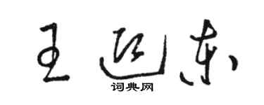 駱恆光王迎東草書個性簽名怎么寫