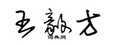 朱錫榮王毅方草書個性簽名怎么寫