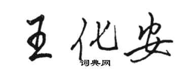 駱恆光王化安行書個性簽名怎么寫