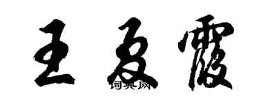 胡問遂王夏霞行書個性簽名怎么寫