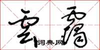 王冬齡雲靄草書怎么寫