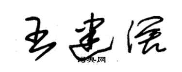 朱錫榮王建闊草書個性簽名怎么寫