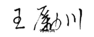 駱恆光王勵川草書個性簽名怎么寫