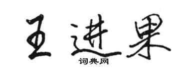 駱恆光王進果行書個性簽名怎么寫