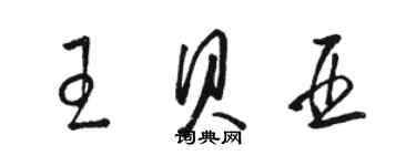 駱恆光王貝亞草書個性簽名怎么寫