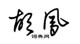 朱錫榮胡鳳草書個性簽名怎么寫