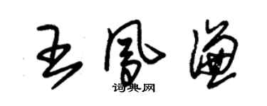 朱錫榮王鳳謙草書個性簽名怎么寫
