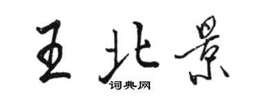 駱恆光王北景行書個性簽名怎么寫