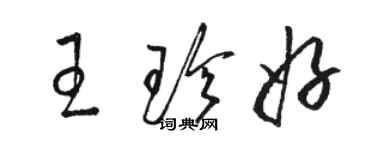 駱恆光王珍好草書個性簽名怎么寫