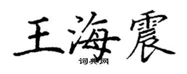 丁謙王海震楷書個性簽名怎么寫