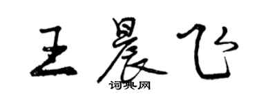 曾慶福王晨飛行書個性簽名怎么寫