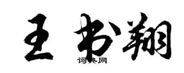 胡問遂王書翔行書個性簽名怎么寫