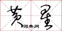 王冬齡黃星草書怎么寫