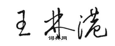 駱恆光王林港草書個性簽名怎么寫