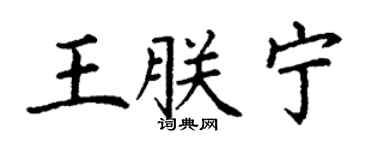 丁謙王朕寧楷書個性簽名怎么寫