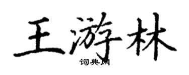 丁謙王游林楷書個性簽名怎么寫