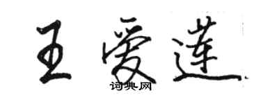 駱恆光王愛蓮行書個性簽名怎么寫