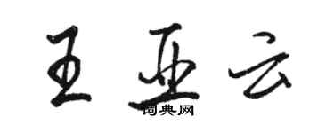 駱恆光王亞雲行書個性簽名怎么寫