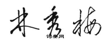 駱恆光林秀梅草書個性簽名怎么寫