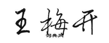 駱恆光王梅開行書個性簽名怎么寫