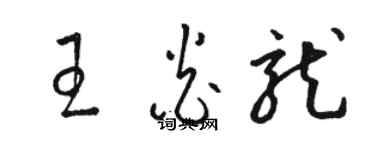 駱恆光王炎龍草書個性簽名怎么寫