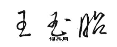 駱恆光王玉昭草書個性簽名怎么寫