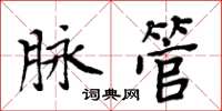 周炳元脈管楷書怎么寫