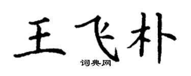 丁謙王飛朴楷書個性簽名怎么寫