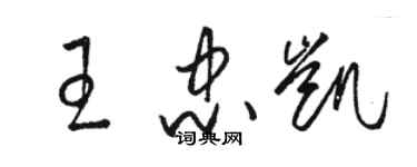 駱恆光王忠凱草書個性簽名怎么寫