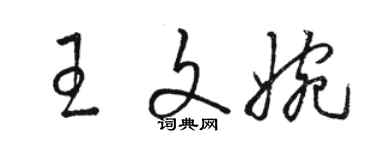 駱恆光王文婉草書個性簽名怎么寫