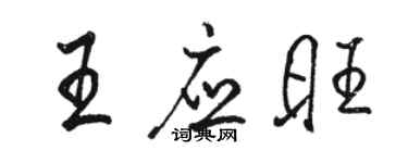 駱恆光王應旺行書個性簽名怎么寫