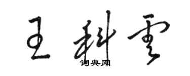 駱恆光王科雲草書個性簽名怎么寫