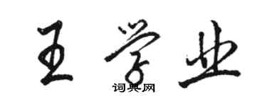 駱恆光王學業行書個性簽名怎么寫