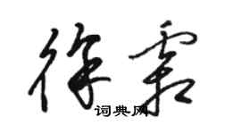 駱恆光徐霜草書個性簽名怎么寫