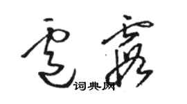 駱恆光盧霞草書個性簽名怎么寫