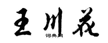 胡問遂王川花行書個性簽名怎么寫