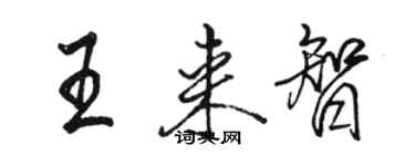 駱恆光王來智行書個性簽名怎么寫