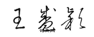 駱恆光王盛穎草書個性簽名怎么寫