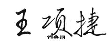 駱恆光王項捷行書個性簽名怎么寫