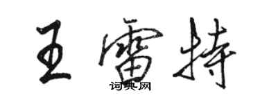 駱恆光王雷特行書個性簽名怎么寫